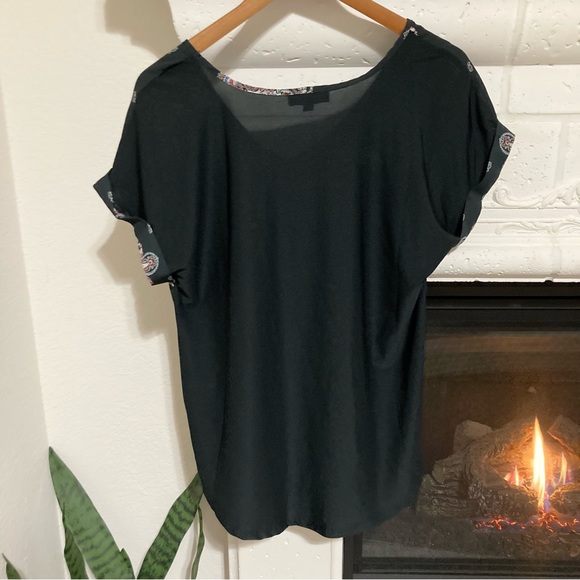 Lux II Black Blouse Top High Low Size S Small - Picture 3 of 7